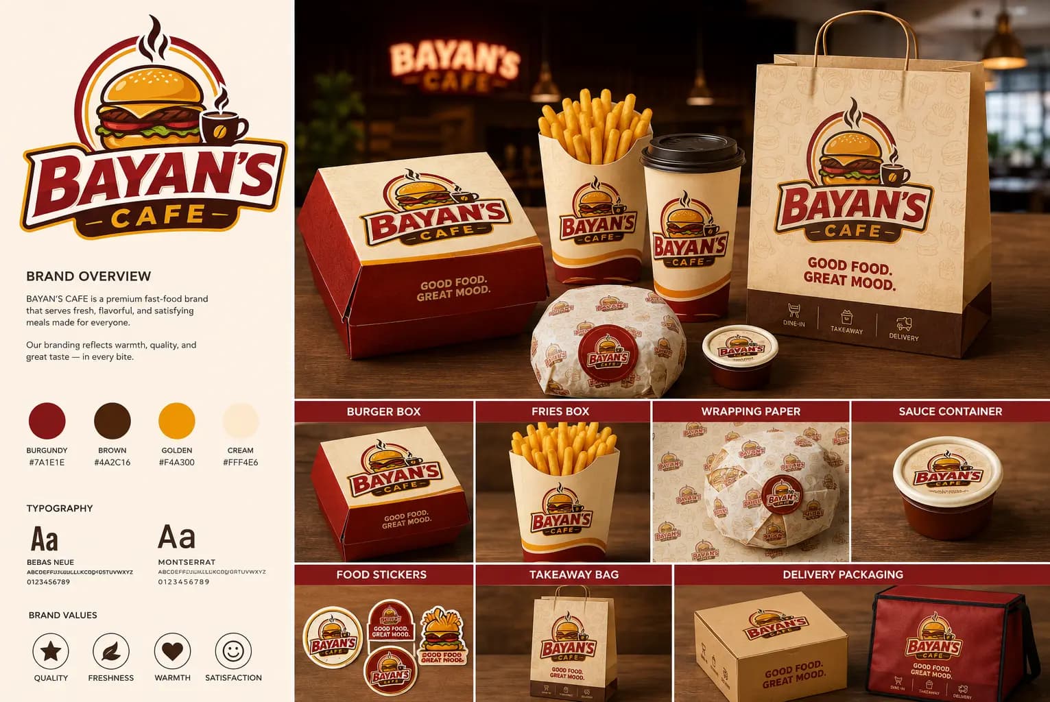 Bayan’s Cafe — Full Branding Kit — Packaging System