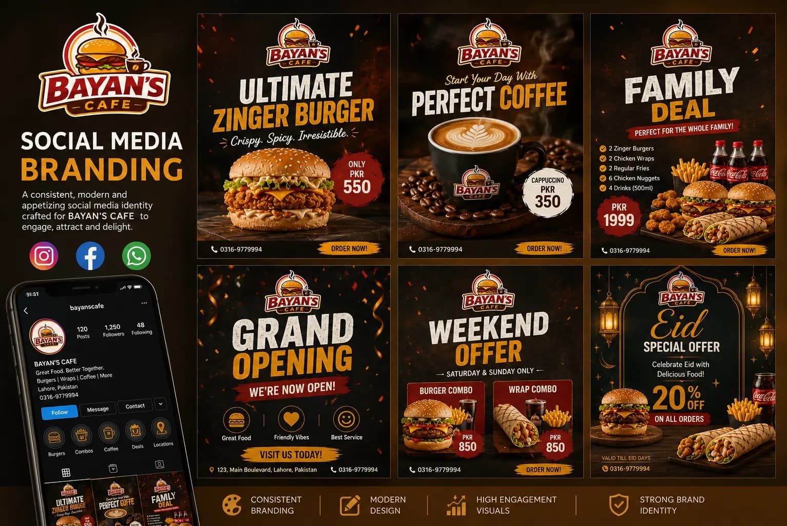 Bayan’s Cafe — Full Branding Kit — Social Media Branding