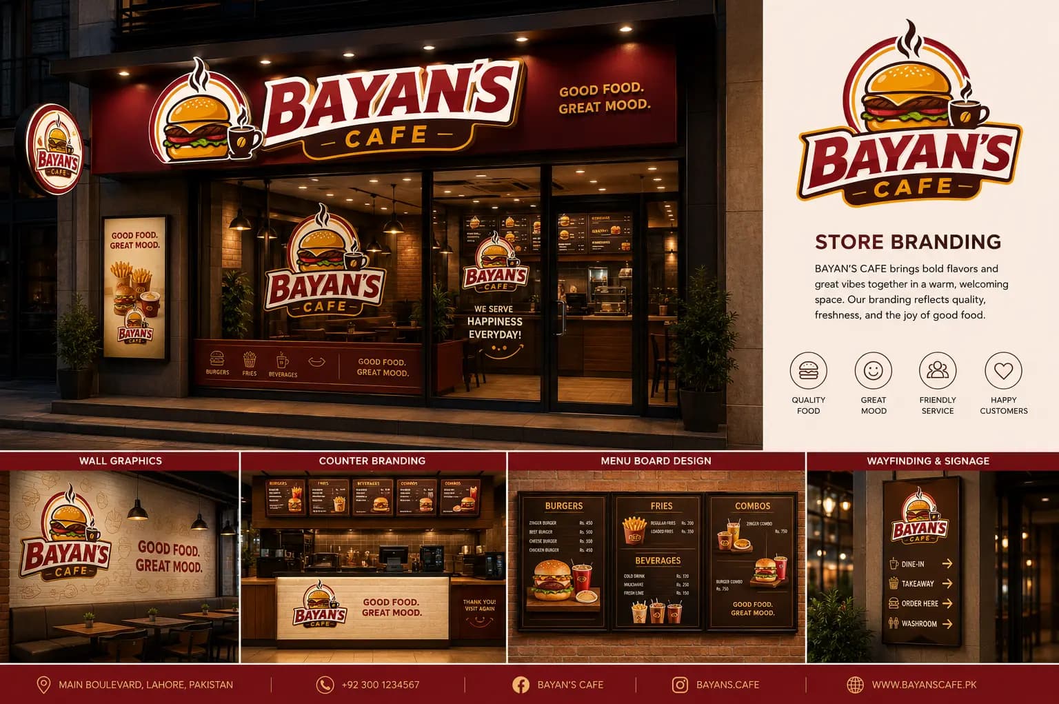 Bayan’s Cafe — Full Branding Kit — Store Branding