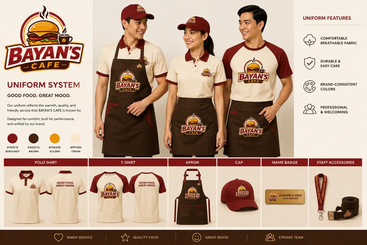 Bayan’s Cafe — Full Branding Kit — Uniform System
