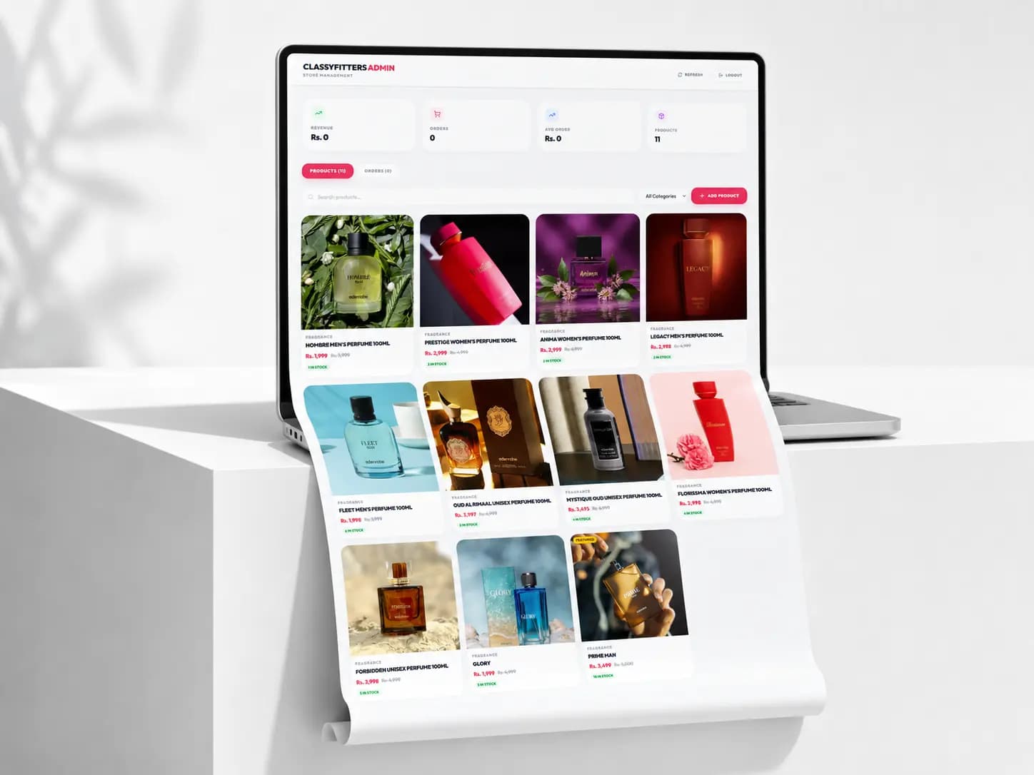Classy Fitters — E-Commerce Store — Admin Panel